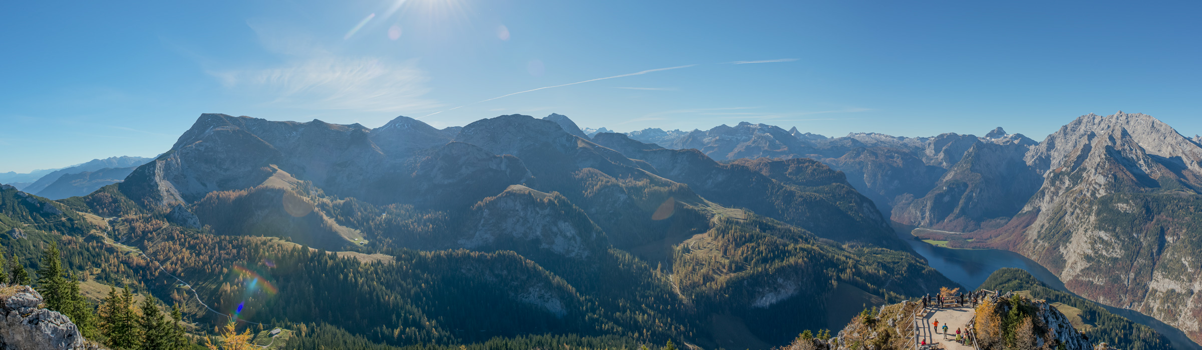Panoramaufnahme der Landschaft in Berchtesgaden